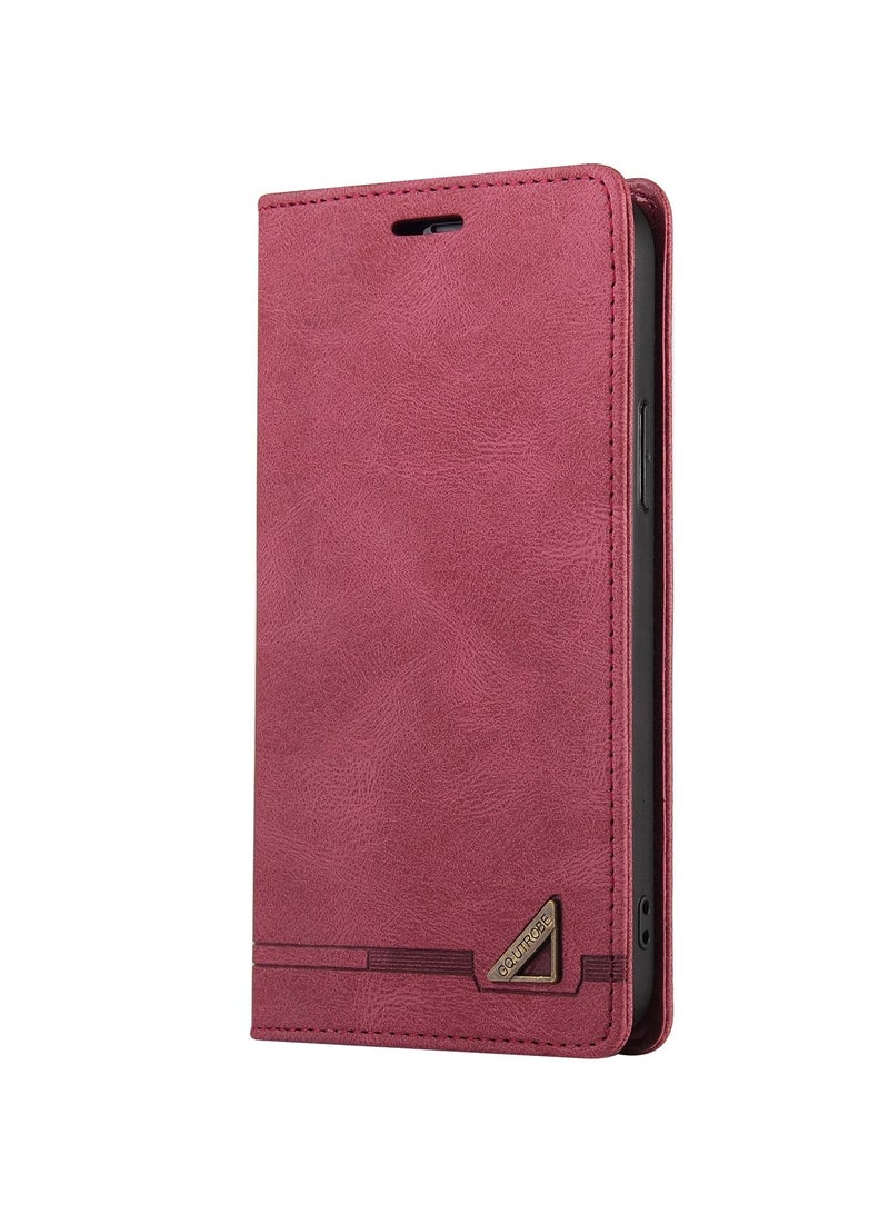 Suteni Magnetic Flip Cover Card Slots Leather Phone Case for Samsung - Image 1