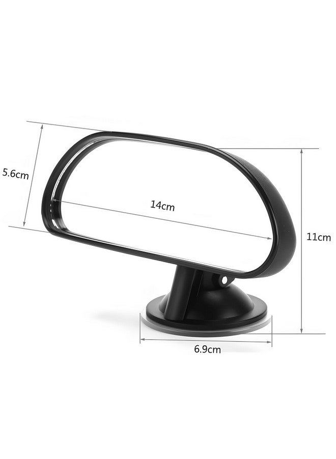 GARASANI Universal Car Baby Mirror 360 Degree suction cup type Car Back Seat Baby View Mirror Adjustable Auxiliary Rear View Mirror 5.9Inch - Black - Image 5