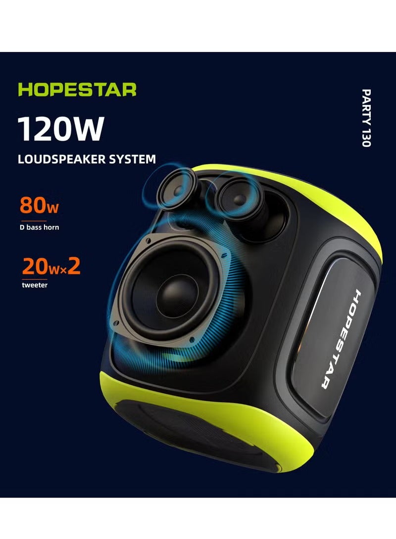 هوبستار مكبر صوت بلوتوث محمول Party 130 مع صوت قوي 120 واط - Image 4