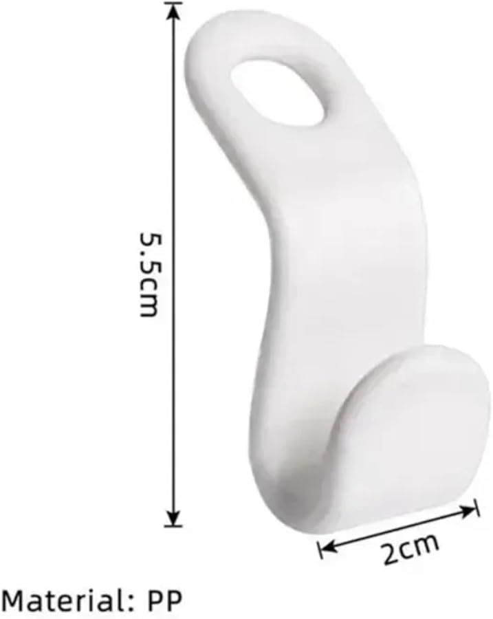 الخطافات البيضاء لتعليق الملابس 200 قطعة منظف خزانة الملابس الموفرة للمساحة - Image 3