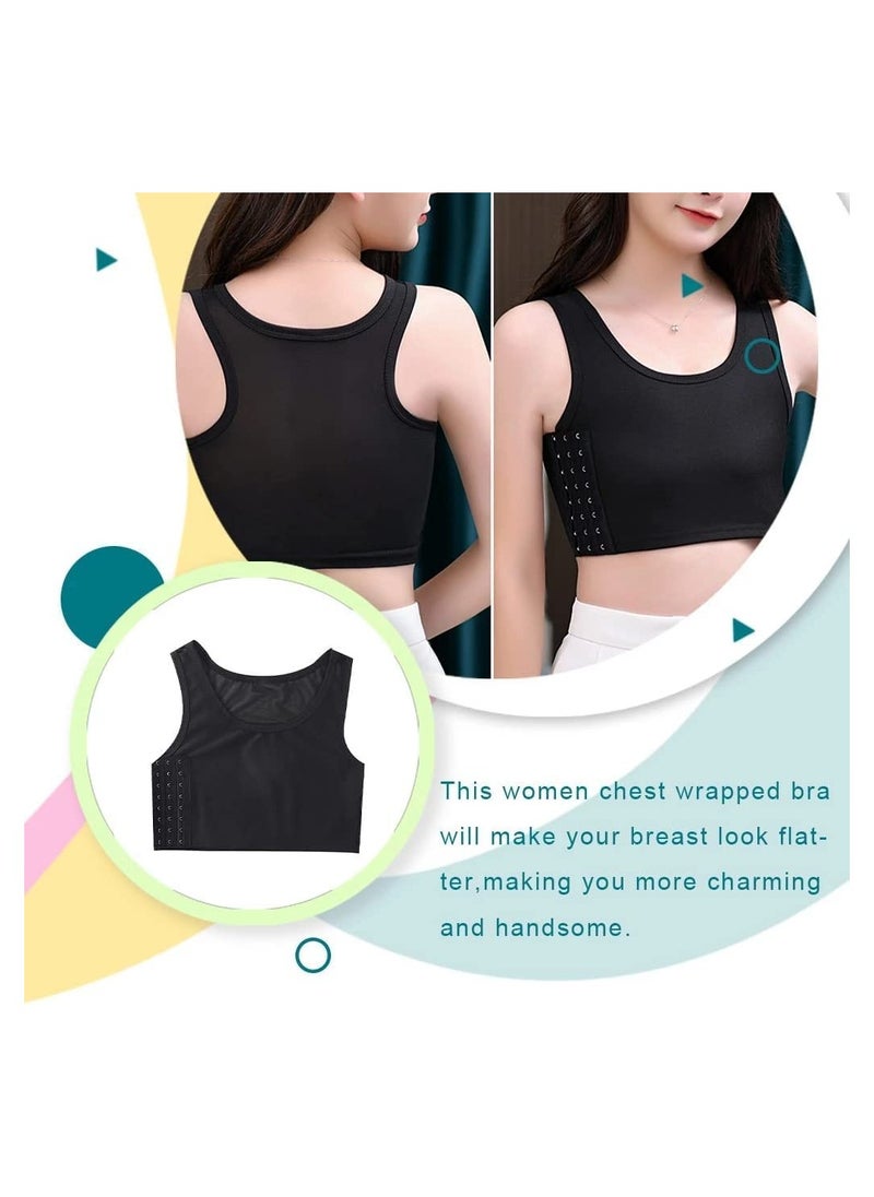 SYOSI - Women's Casual Sport Chest Vest, Women Breathable Cotton Elastic Band Chest Binder Tank Top, for Chest Breathable Sports Bra Binder Women's Bustiers Corsets, Four Seasons Sports Tank Tops (Size:XL) - Image 1