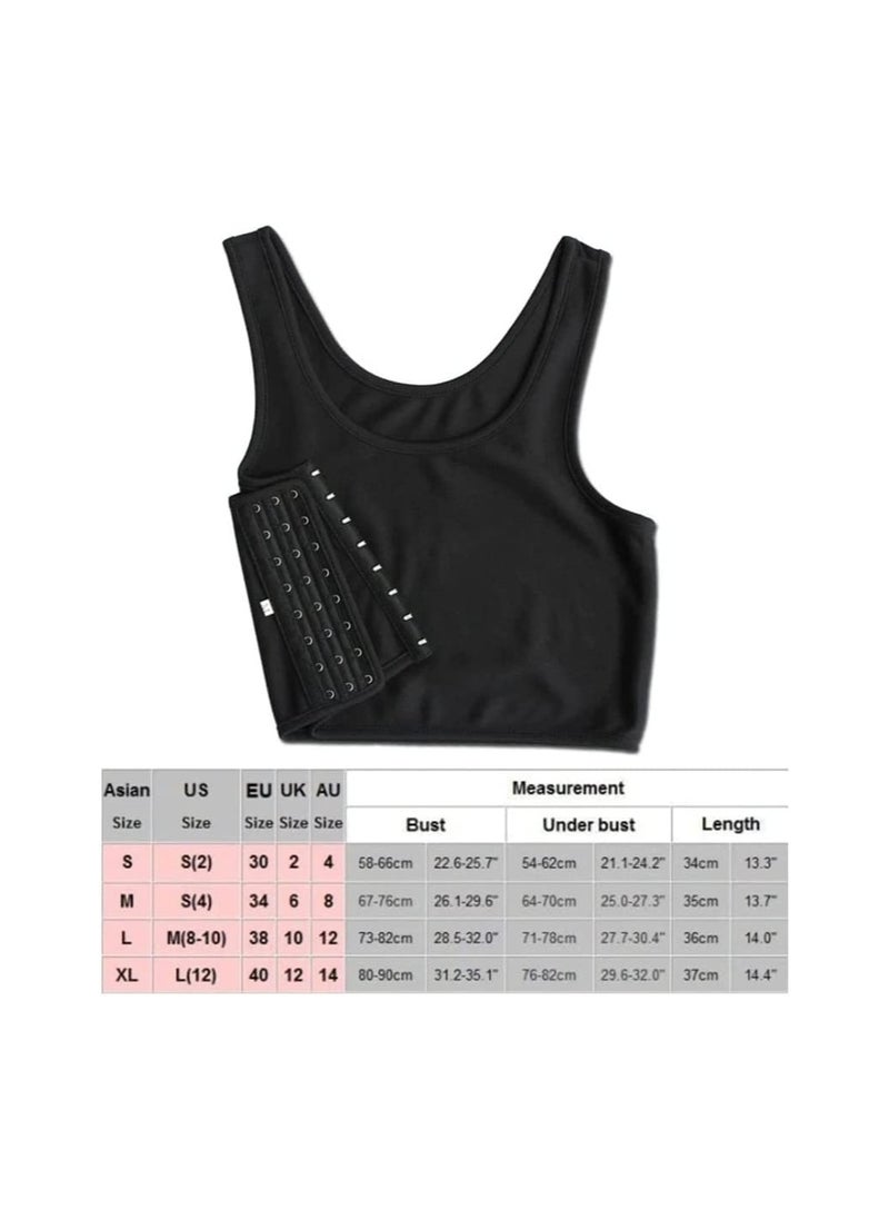 SYOSI - Women's Casual Sport Chest Vest, Women Breathable Cotton Elastic Band Chest Binder Tank Top, for Chest Breathable Sports Bra Binder Women's Bustiers Corsets, Four Seasons Sports Tank Tops (Size:XL) - Image 1