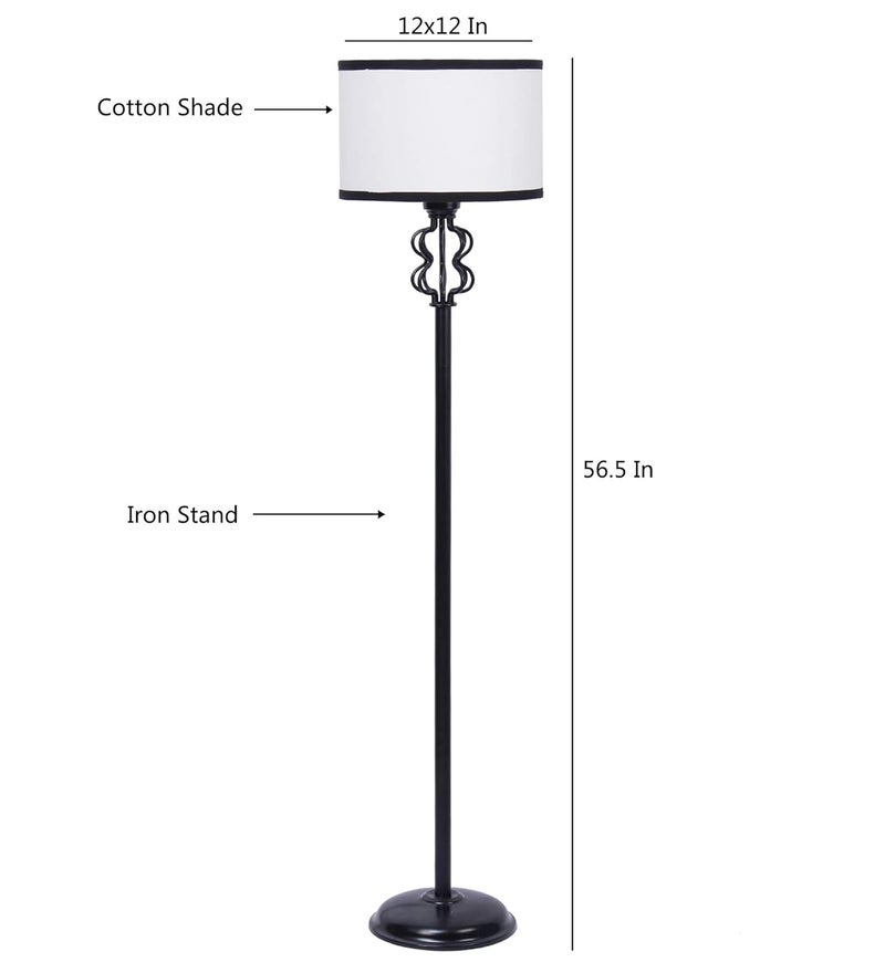 AMDHOME Metal Floor Lamp with Base and Shade Multicolour Pack of 1 Floor Lamp Stand1 Base 1 Shade - Image 4