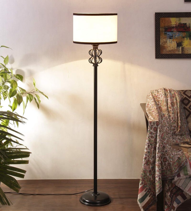 AMDHOME Metal Floor Lamp with Base and Shade Multicolour Pack of 1 Floor Lamp Stand1 Base 1 Shade - Image 1