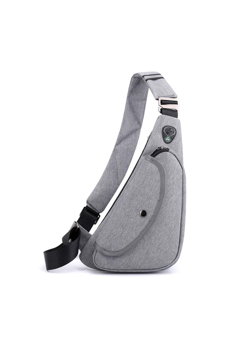 KASTWAVE Sling Bags, Mens Shoulder Unbalance Backpacks Ultra-Light Chest Pack Multipurpose Crossbody Bags Boy Outdoor Sport Travel Gym Running Hiking Daypack Cycling Hiking Camping Outdoor Travel Bag (Gray A)  - Image 1