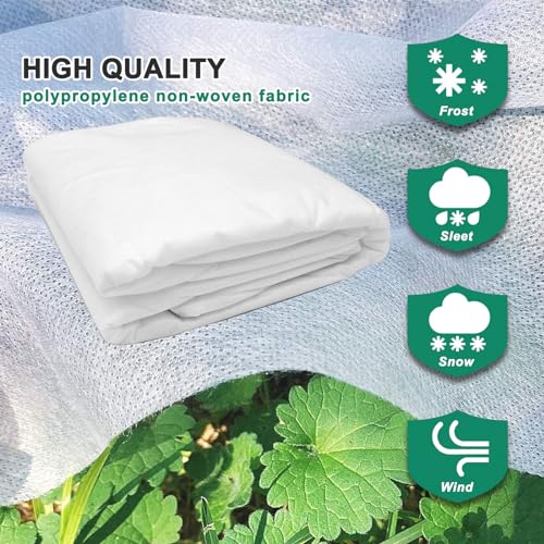 aushucu 10ft x 30ft Plant Covers Freeze Protection 0.9oz/yd² Garden Fabric Floating Row Cover for Winter Plant Blanket Frost Cloth Plant for Outdoor Plants Vegetables, Insect Protection… - Image 2