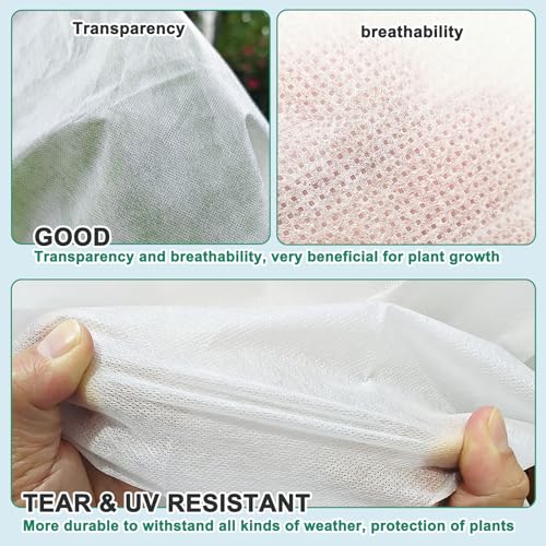 aushucu 10ft x 30ft Plant Covers Freeze Protection 0.9oz/yd² Garden Fabric Floating Row Cover for Winter Plant Blanket Frost Cloth Plant for Outdoor Plants Vegetables, Insect Protection… - Image 3