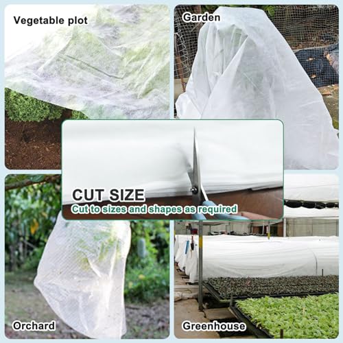 aushucu 10ft x 30ft Plant Covers Freeze Protection 0.9oz/yd² Garden Fabric Floating Row Cover for Winter Plant Blanket Frost Cloth Plant for Outdoor Plants Vegetables, Insect Protection… - Image 4