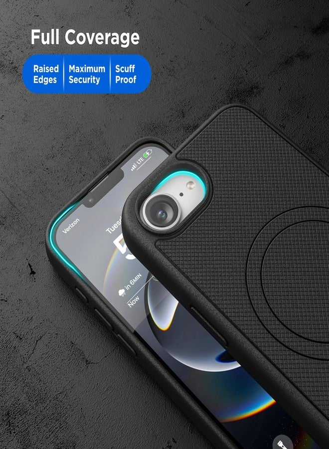 Encased Thin Armor for iPhone 16e Case with Belt Clip (Compatible with MagSafe) Slim Flexible Magnetic Cover and Holster Black - Image 4
