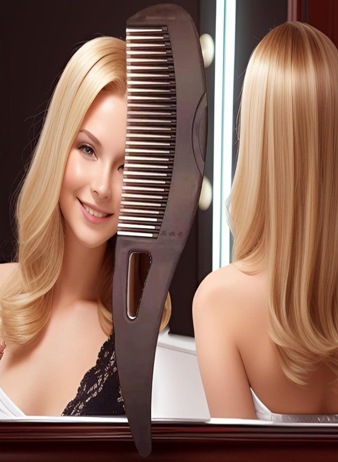 Calyrex 2 Pcs Creative Dandruff Comb, Scalp Sweep Detoxing Energy Comb, Plastic Press Button Hollow Tooth Hairbrush for Scalp Care Massage Cleaning and Oil Removal - Image 5