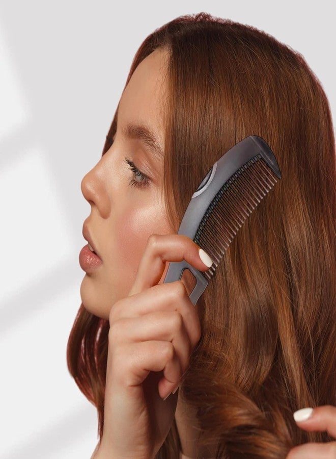 Calyrex 2 Pcs Creative Dandruff Comb, Scalp Sweep Detoxing Energy Comb, Plastic Press Button Hollow Tooth Hairbrush for Scalp Care Massage Cleaning and Oil Removal - Image 4