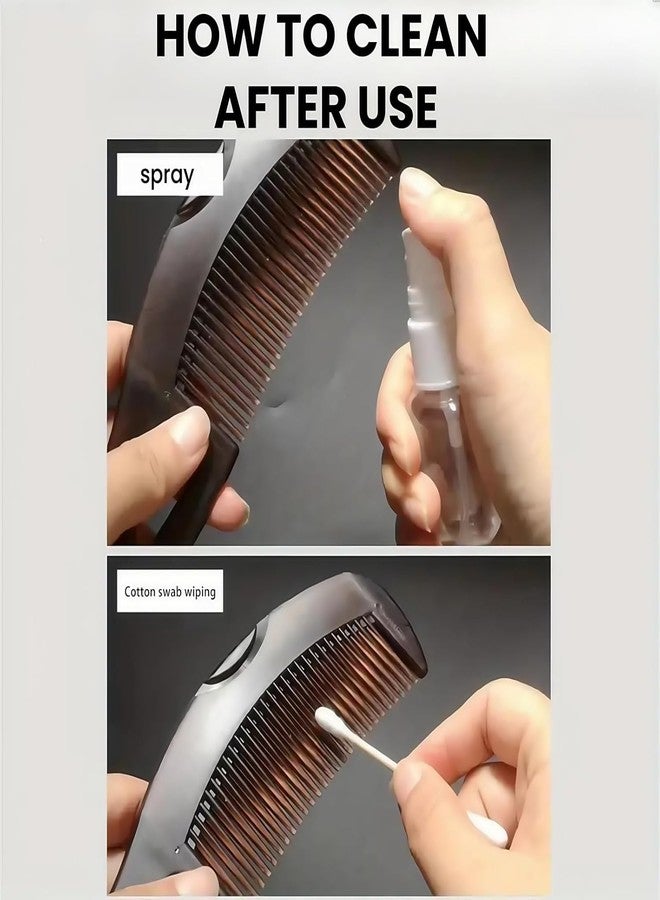 Calyrex 2 Pcs Creative Dandruff Comb, Scalp Sweep Detoxing Energy Comb, Plastic Press Button Hollow Tooth Hairbrush for Scalp Care Massage Cleaning and Oil Removal - Image 2