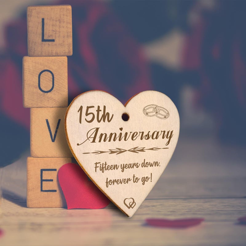 EYITUPC 15 Year Anniversary Picture Frame Gifts for Her 15th Wedding Anniversary Frame for Wife Couple - Image 3