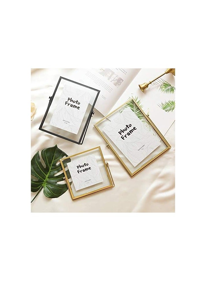 مجموعة إطارات الصور الزجاجية – إطار صور هندسي معدني عصري مع غطاء من زجاج شبكي، عرض زخرفي أنيق للمنزل والمكتب - Image 3