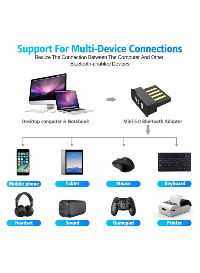 BURAQ LY038 USB Mini Square Bluetooth 5.0 Adapter  - Image 3