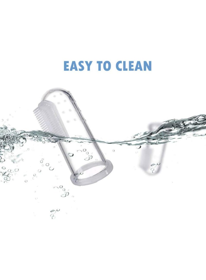 فرشاة أسنان للأطفال الصغار للتدريب على التسنين - فرشاة أسنان ناعمة للأطفال الرضع وفرشاة تنظيف الفم وتدليك لتدريب طفلك على عادات الفم الصحية مع حقيبة سفر وردية اللون - Image 2