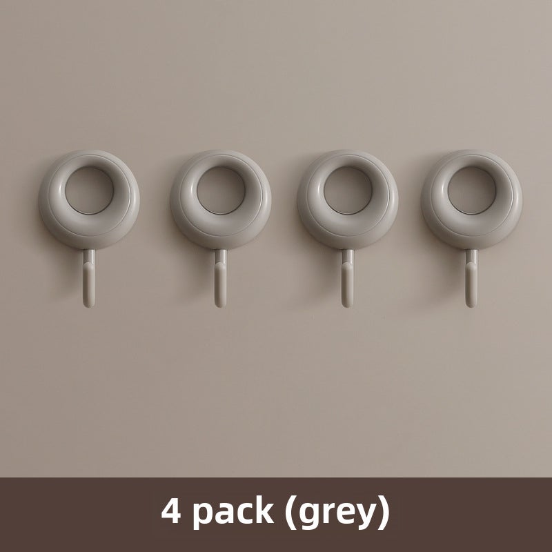 Hook Strong Adhesive Sticker Wall Hanging Load-bearing Hook Nail-free Traceless Door Dormitory Hook Punch-free Hook(Grey) - Image 1