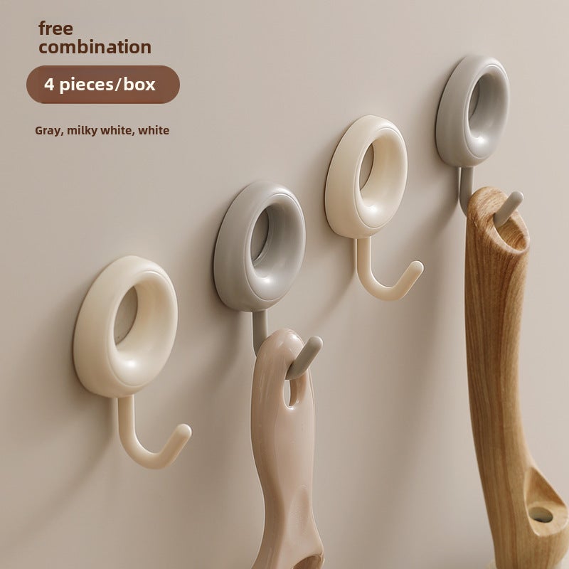 Hook Strong Adhesive Sticker Wall Hanging Load-bearing Hook Nail-free Traceless Door Dormitory Hook Punch-free Hook(Grey) - Image 2