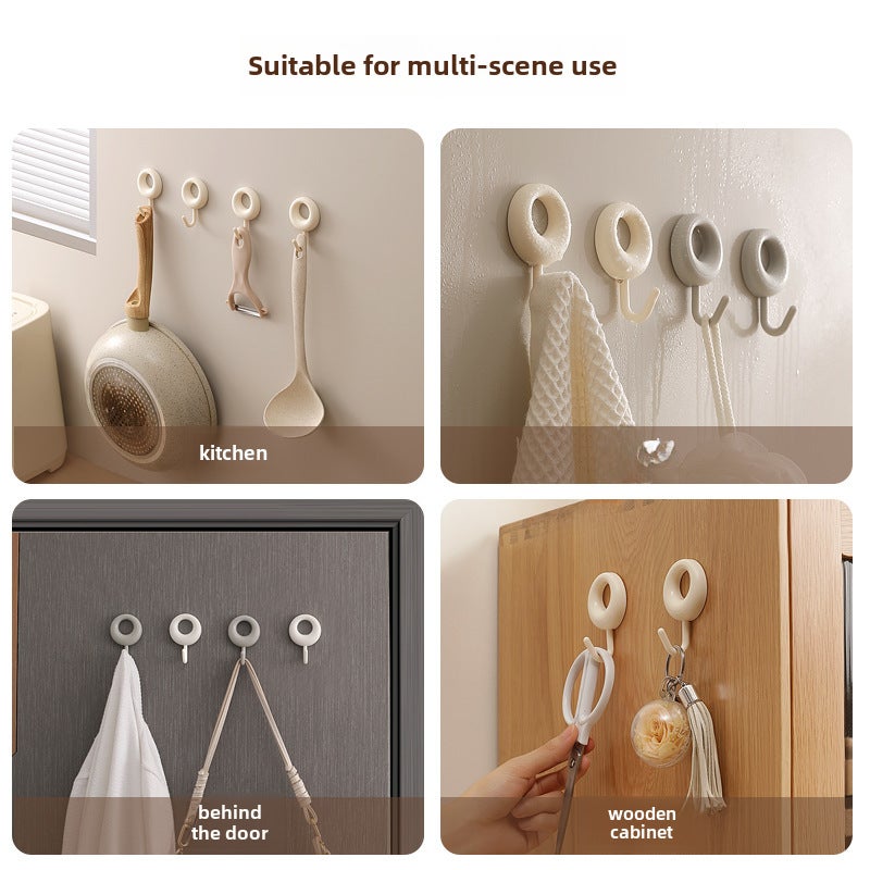 Hook Strong Adhesive Sticker Wall Hanging Load-bearing Hook Nail-free Traceless Door Dormitory Hook Punch-free Hook(Grey) - Image 5