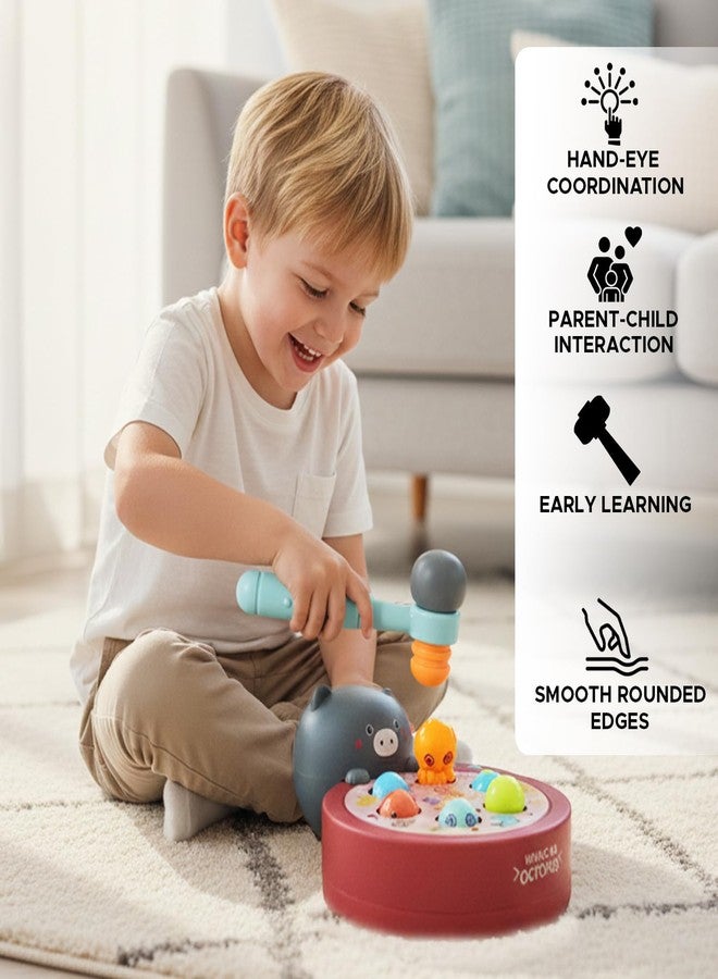 NHR Hitting Octopus Whack Game Toy for Babies & Toddlers, Interactive Hammer Toy Educational Parent Child Activity Toy, Motor and Dexterity Skills Early Educational Toy Set for Kids 3+ Years - Image 4