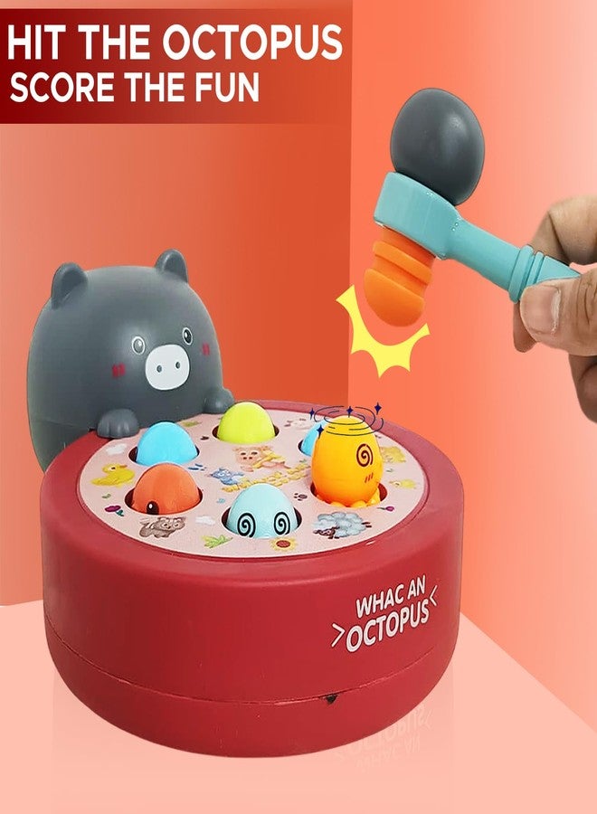 NHR Hitting Octopus Whack Game Toy for Babies & Toddlers, Interactive Hammer Toy Educational Parent Child Activity Toy, Motor and Dexterity Skills Early Educational Toy Set for Kids 3+ Years - Image 2