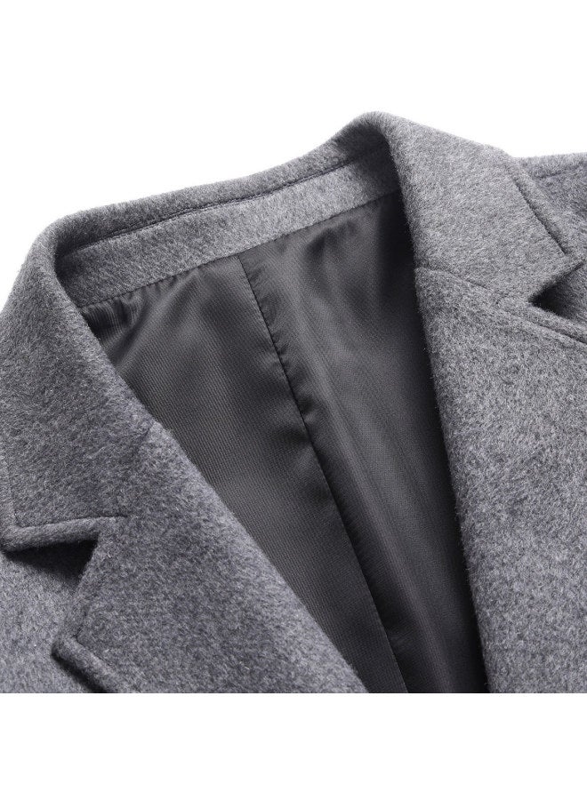 Tucano men's Thickened Wool Blazer For Business Casual Wear In Fall/winter - Long Sleeve Warm Suit Jacket - Image 5