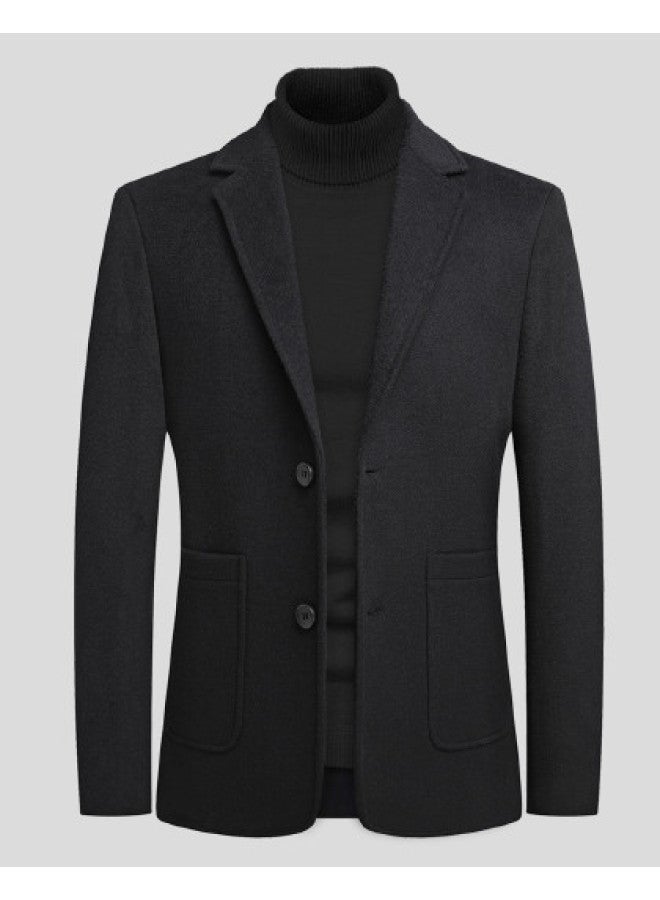 Tucano men's Thickened Wool Blazer For Business Casual Wear In Fall/winter - Long Sleeve Warm Suit Jacket - Image 1