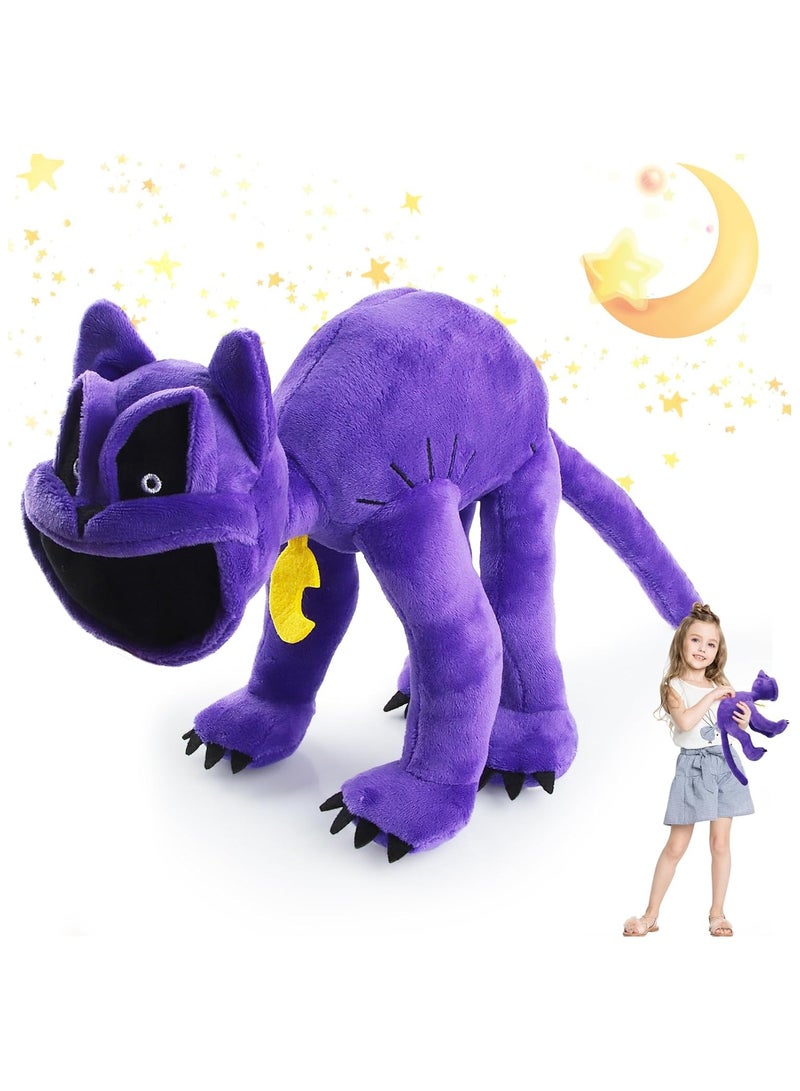 هالامودو ابتسامة القطة لعبة بلوش، لعبة محشوة، دمية الرج، ألعاب الأطفال، هدايا للأطفال - Image 1