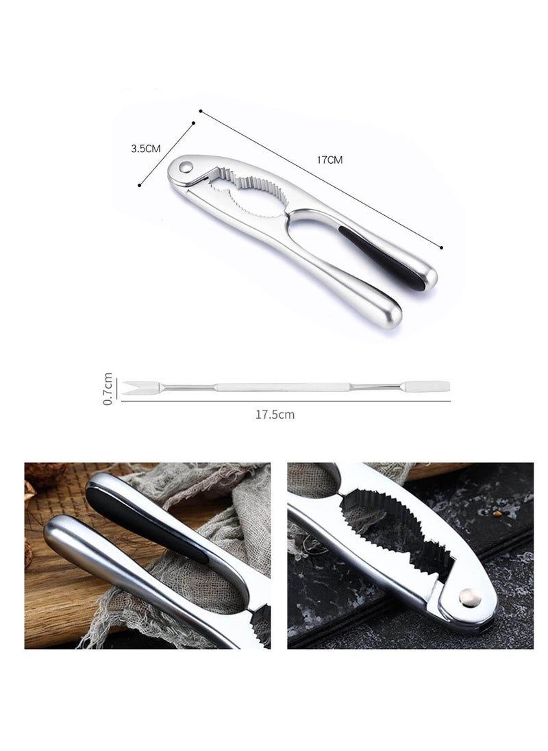 SYOSI - SYOSI Stainless Steel Nuts Cracker Seafood Nutcracker Tool Walnut Pecan Shellfish Crab Claw Leg Lobster Shell Opener Scooping Picks Tool Heavy Duty Finger Protector Cutting with Non-slip Handle - Image 1