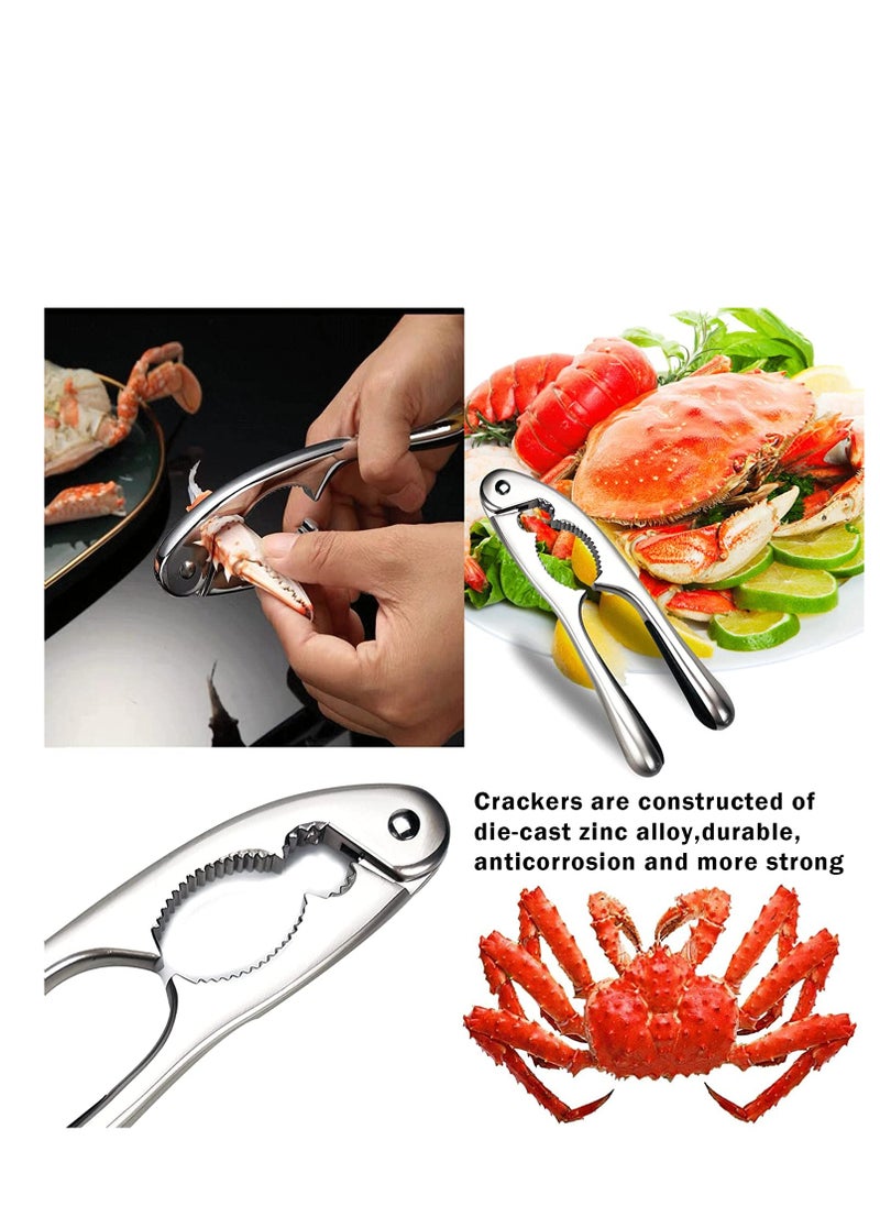 SYOSI - SYOSI Stainless Steel Nuts Cracker Seafood Nutcracker Tool Walnut Pecan Shellfish Crab Claw Leg Lobster Shell Opener Scooping Picks Tool Heavy Duty Finger Protector Cutting with Non-slip Handle - Image 1
