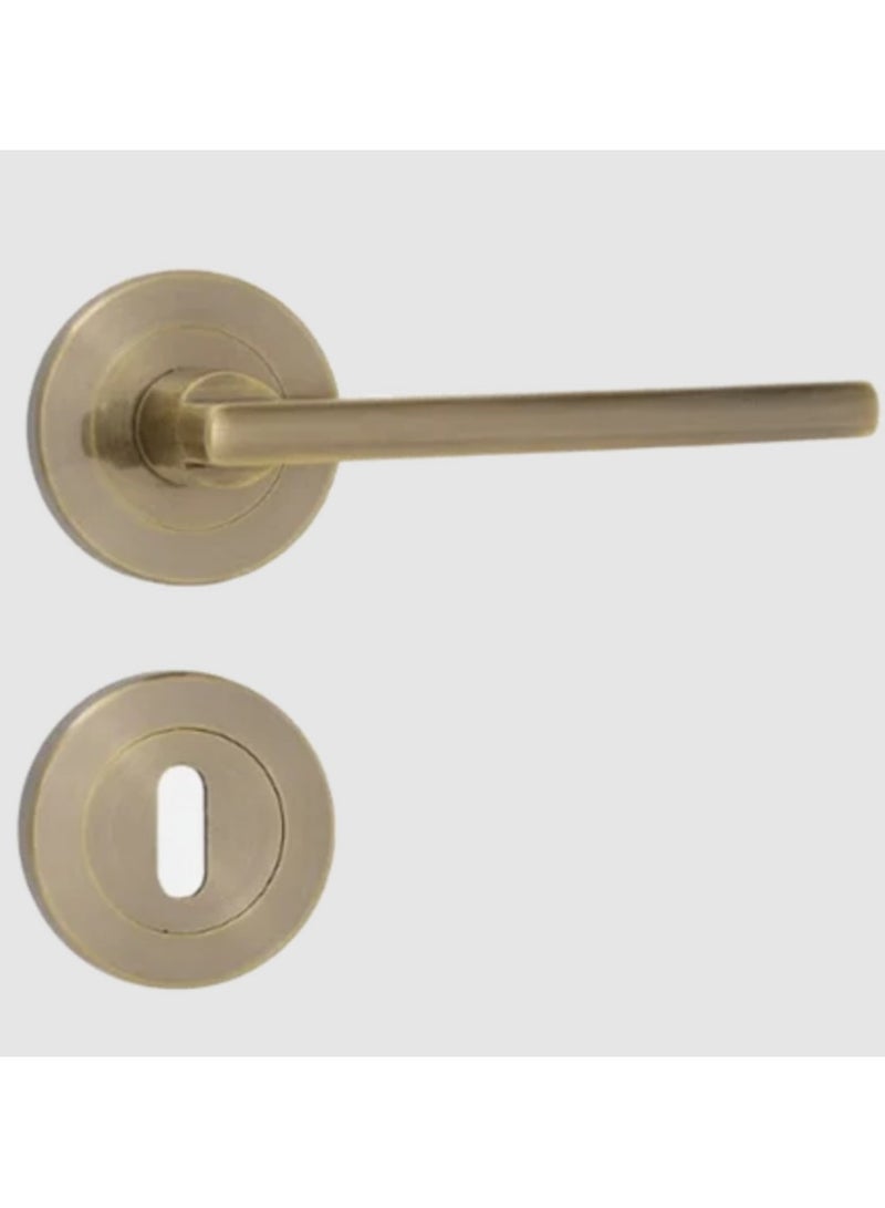 Yale Cortina Rose Lever Handle 3550mm Doors  Antique Brass, 35-ZR-A007-CE-09-01 