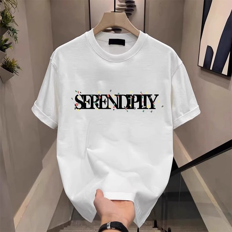 Heavyweight Short-Sleeve T-Shirt For Men, Summer 2025 Trendy Brand, Loose And Versatile, Youth Half-Sleeve Men'S Five-Point Sleeve Clothing - Image 5