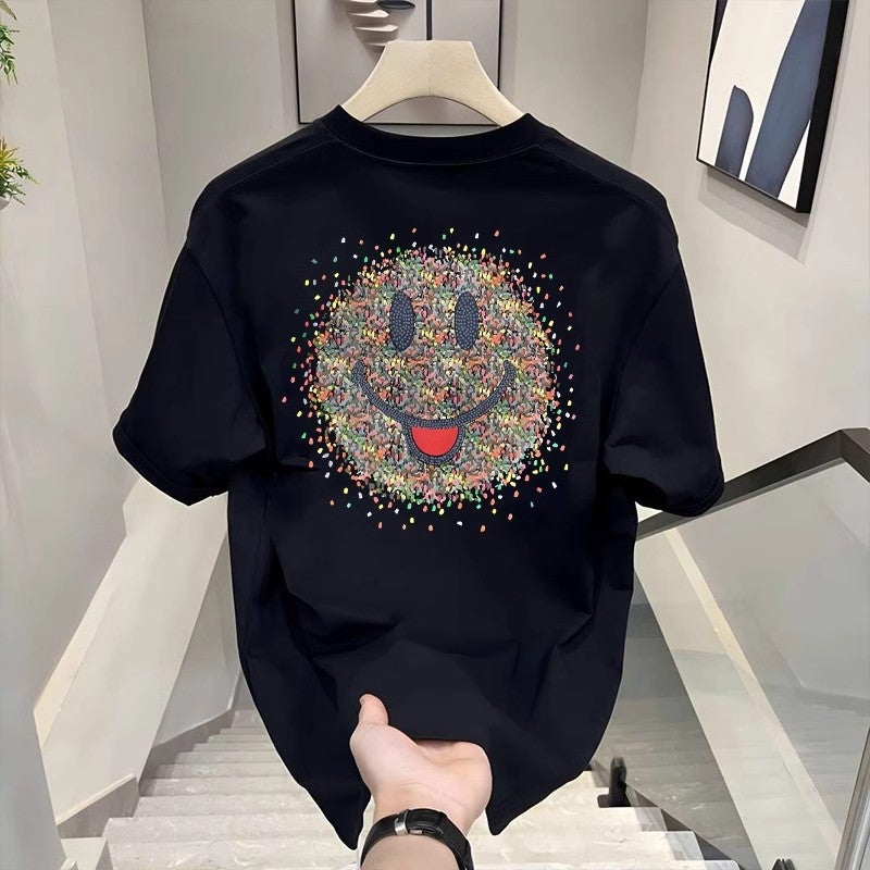 Heavyweight Short-Sleeve T-Shirt For Men, Summer 2025 Trendy Brand, Loose And Versatile, Youth Half-Sleeve Men'S Five-Point Sleeve Clothing - Image 2