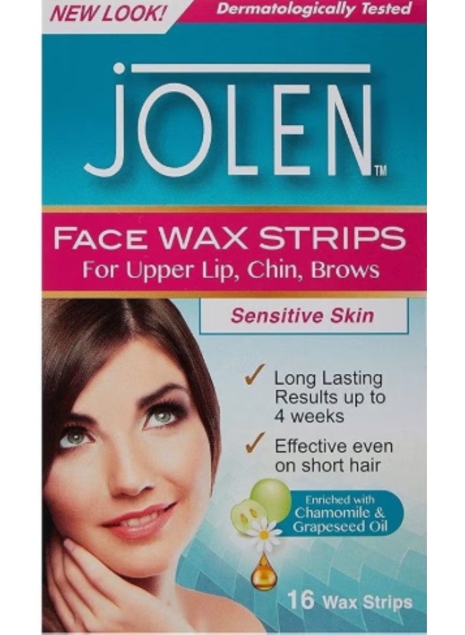 jOLEN شرائح شمع الوجه جولين للبشرة الحساسة 16 شريحة - Image 1