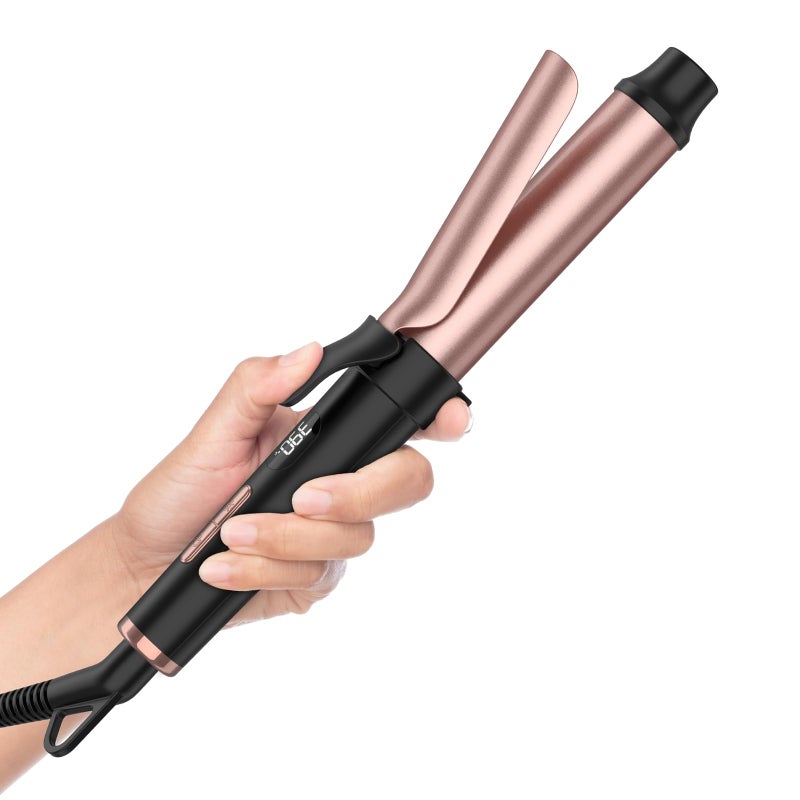 Travel Curling Iron 5 Adjustable Temp 1 Inch Mini Curling Iron Travel Size with LED Display Ceramic Mini Hair Curler with Keratin and Argan Oil Infuse Dual Voltage