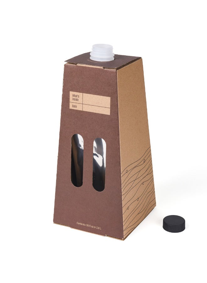 Restaurantware Cater Tek 96 Ounce Coffee To Go Containers, 10 Disposable Beverage Servers - With Handle, Insulated, Kraft Paper Coffee Box Containers, Portable, Serves Up To 12 Cups  - Image 2