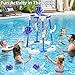 JUKUDAHU Swimming Pool Basketball Hoop Toy for Kids 2 3 4 5 6 Years Old Floating Pool Basketball Game Toys with 4 Balls AirPump Outdoor Play Poolside Summer Water for Boys Girls Age 4812Blue - Image 4