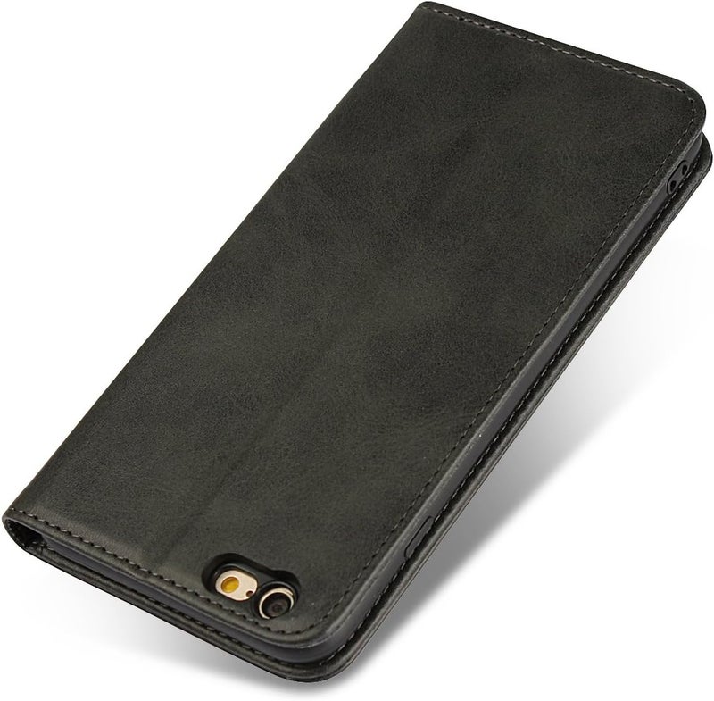iCoverCase Detachable clean for iPhone 6 Plus/6s Plus Wallet Case with Card Holder, PU Leather Magnetic Kickstand Feature Shockproof Protective Flip Cover Case - Dark Gray Longevity upgraded craftsmanship - Image 4