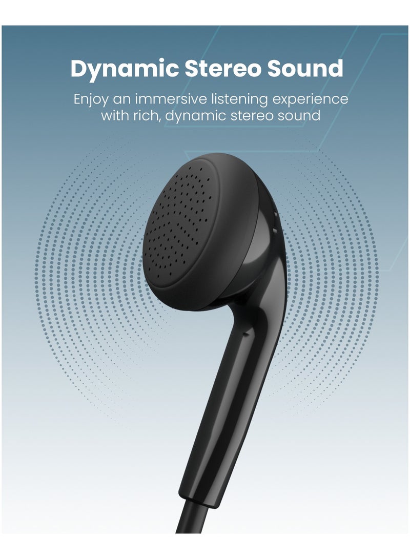 Moxedo Moxedo Mono Earphone Type-C Connector Earphone with In-Line Microphone for iPhone 16/15, Samsung Galaxy s24 Ultra/S21 Ultra/ S20 FE, Note 20/10, iPad Pro 2018/Mac Book (Black)  - Image 3