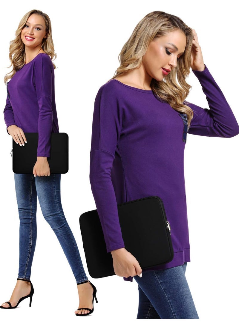 Captaintech Laptop Sleeve 13 Inch Cover Protective Case Compatible with Apple MacBook Air 13.3 Inch Mac Pro M1 Surface Lenovo Dell HP Bag Computer Pouch Accessories Travel Carrying Case Neoprene - Image 3