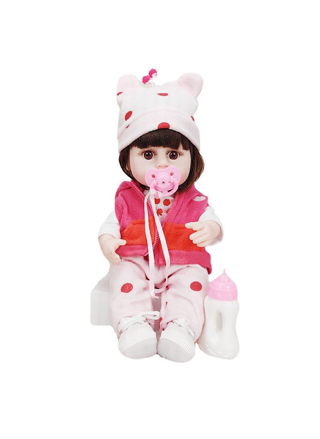 Rebirth Baby Doll, 38cm Realistic Vinyl Dolls, Interactive Children's Toys, Early Education Tools That Help Infants and Toddlers Grow and Develop