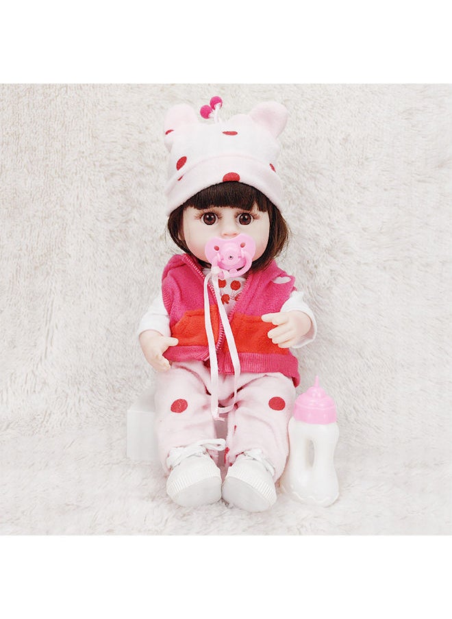 Rebirth Baby Doll, 38cm Realistic Vinyl Dolls, Interactive Children's Toys, Early Education Tools That Help Infants and Toddlers Grow and Develop