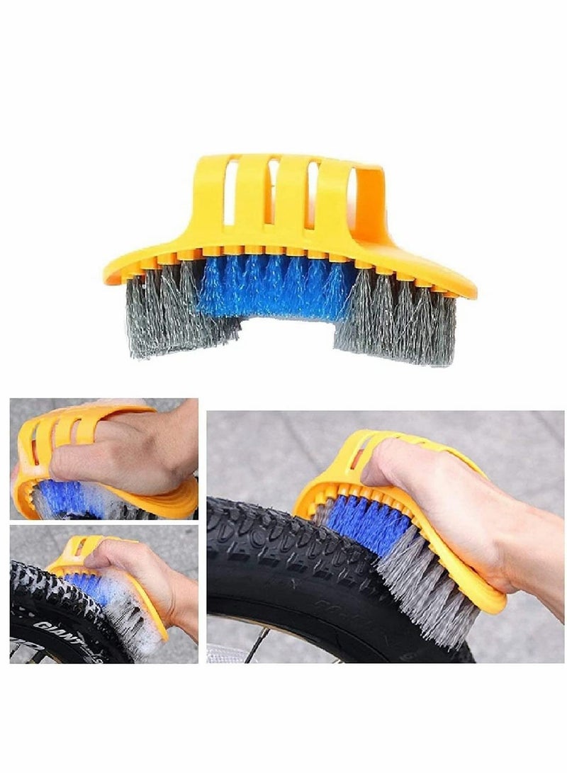 Y&D 6 in 1 Cleaning Brush Tool Kit Bike Precision Bicycle Set Chain Cycling Clean Tire Brushes Including Scrubber Suitable for Mountain Road and Folding - Image 2