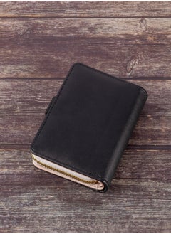 The Black Pearl Accessories Leather Flip Wallet & Card Holder with 10 Pockets and Zipped Pocket Black  - Image 2