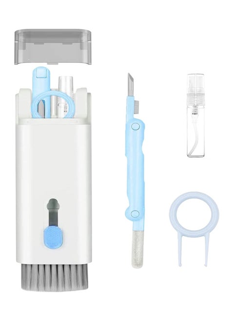 7 in 1 Computer Keyboard Cleaning Brush Set, Screen Dust Brush, Cleaning Kit for monitor Keyboard, Earbuds Cleaning Pen, Electronics Keyboard Cleaning Tools Cleaner Keycap Puller Kit (Blue)