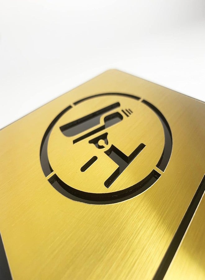 Berrybox You Are Under Surveillance Of CCTV Black Gold Self adhesive Sign 5.5 inch by 9 inch, Mall Business Stores Cafe Shop corporate Hospital Hotel School Office - Image 5