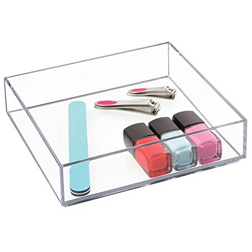 InterDesign iDesign Clarity Kitchen Drawer Organizer for Silverware, Spatulas, Gadgets - Medium, 8" x 8" x 2", Clear - Image 4