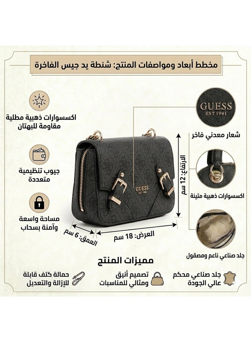 Guess Coal Black Women Crossbody Bag Hwsg87 44780 Black - Image 2