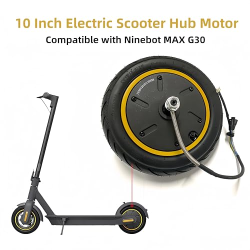 KZU 350W Electric Scooter Hub Motor Compatible with Ninebot MAX G30, 10 Inch Rear Wheel Scooter Motor, Electric High-Torsion Waterproof Scooter Motor Kit - Image 2