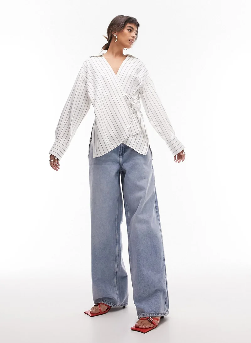 TOPSHOP Wrap Detail Top